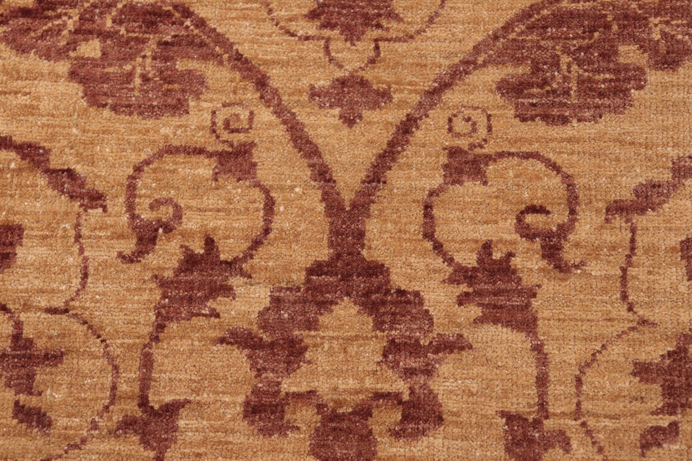 handmade Modern Kafkaz Gold Brown Hand Knotted RECTANGLE 100% WOOL area rug 6' x 9'