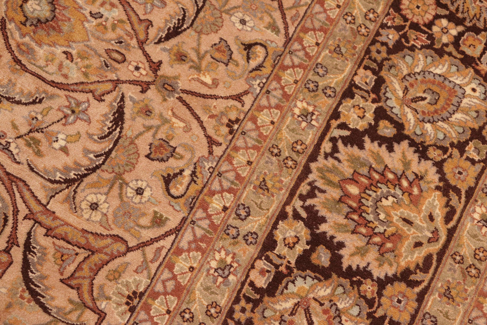 handmade Transitional Persian Taupe Brown Hand Knotted RECTANGLE 100% WOOL area rug 8x10