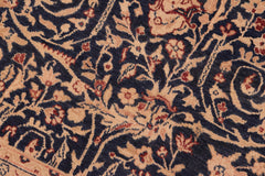 handmade Transitional Harriss Blue Rose Hand Knotted RECTANGLE 100% WOOL area rug 8x10