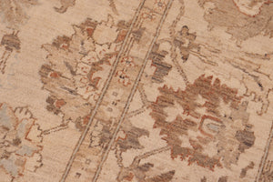 handmade Transitional Kafkaz Tan Brown Hand Knotted RECTANGLE 100% WOOL area rug 8' x 10'