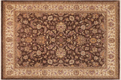handmade Traditional Kafkaz Brown Beige Hand Knotted RECTANGLE 100% WOOL area rug 8x10