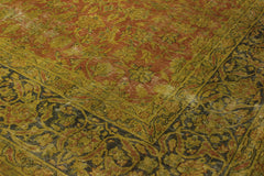 handmade Modern Vintage Rust Blue Hand Knotted RECTANGLE 100% WOOL area rug 10' x 13'