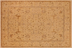 handmade Traditional Antique Tan Brown Hand Knotted RECTANGLE 100% WOOL area rug 10x14