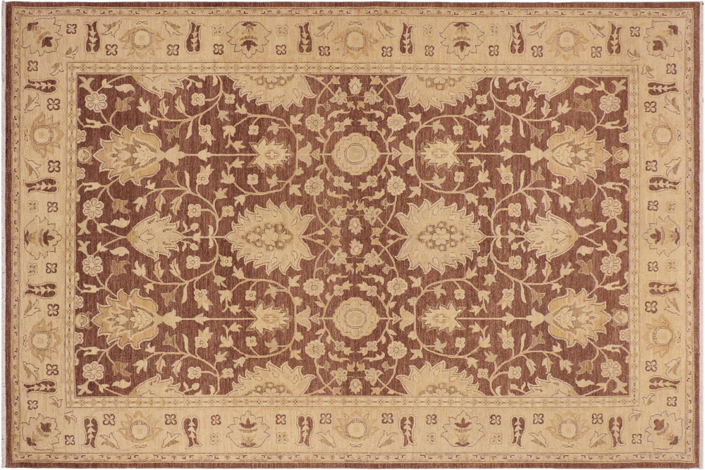 handmade Traditional Kafkaz Brown Tan Hand Knotted RECTANGLE 100% WOOL area rug 10x14