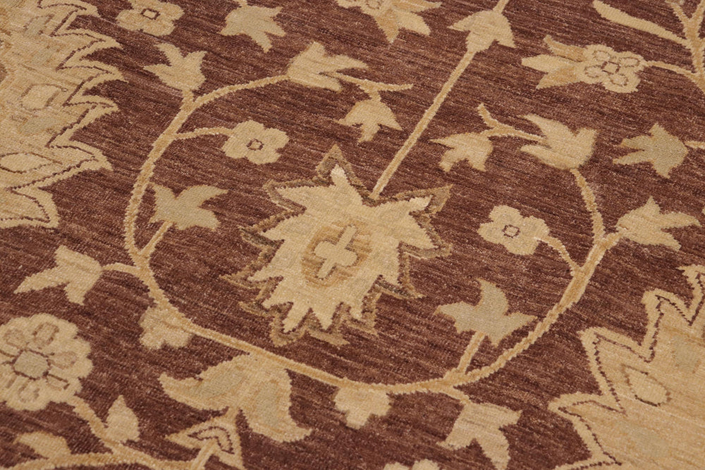 handmade Traditional Kafkaz Brown Tan Hand Knotted RECTANGLE 100% WOOL area rug 10x14
