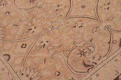 handmade Transitional Kafkaz Peach Lt. Brown Hand Knotted RECTANGLE 100% WOOL area rug 9x12