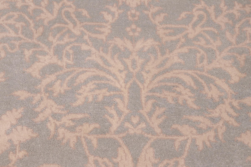 handmade Modern Kotan Green Tan Hand Knotted RECTANGLE 100% WOOL area rug 6' x 9'