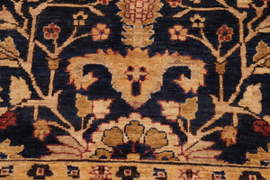 handmade Transitional Kafkaz Blue Rust Hand Knotted RECTANGLE 100% WOOL area rug 9' x 12'