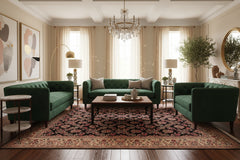 handmade Transitional Abusson Black Ivory Hand Knotted RECTANGLE 100% WOOL area rug 6x9