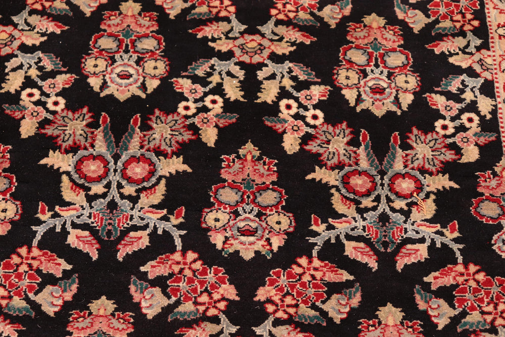 handmade Transitional Abusson Black Ivory Hand Knotted RECTANGLE 100% WOOL area rug 6x9