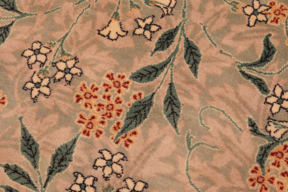 handmade Transitional Chambali Lt. Green Lt. Green Hand Knotted RECTANGLE 100% WOOL area rug 6x9