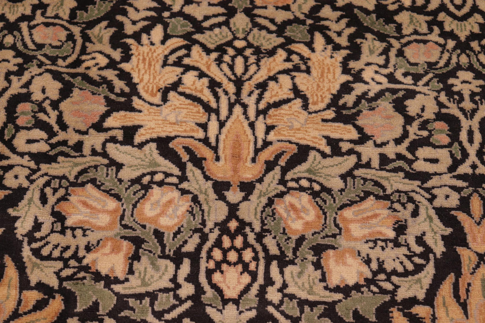 handmade Transitional Snakehead Black Green Hand Knotted RECTANGLE 100% WOOL area rug 6x8