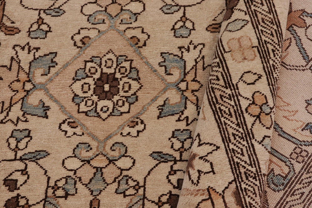 handmade Transitional Kafkaz Ivory Ivory Hand Knotted RECTANGLE 100% WOOL area rug 12' x 19'