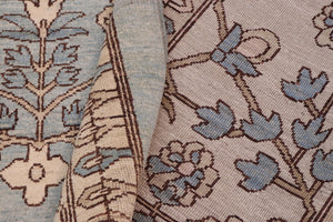 handmade Transitional Kafkaz Lt. Green Lt. Green Hand Knotted RECTANGLE 100% WOOL area rug 12' x 18'
