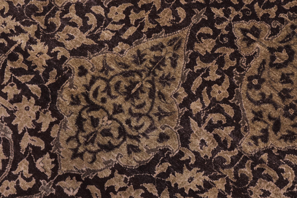 handmade Transitional Design Brown Green Hand Knotted RECTANGLE 100% WOOL area rug 12' x 17'