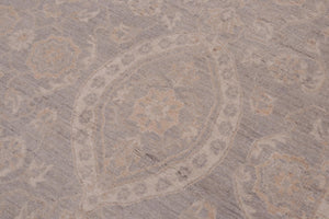 handmade Transitional Kafkaz Brown Gray Hand Knotted RECTANGLE 100% WOOL area rug 12' x 15'