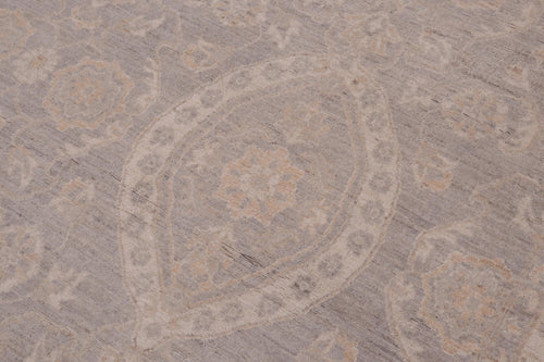 handmade Transitional Kafkaz Brown Gray Hand Knotted RECTANGLE 100% WOOL area rug 12' x 15'