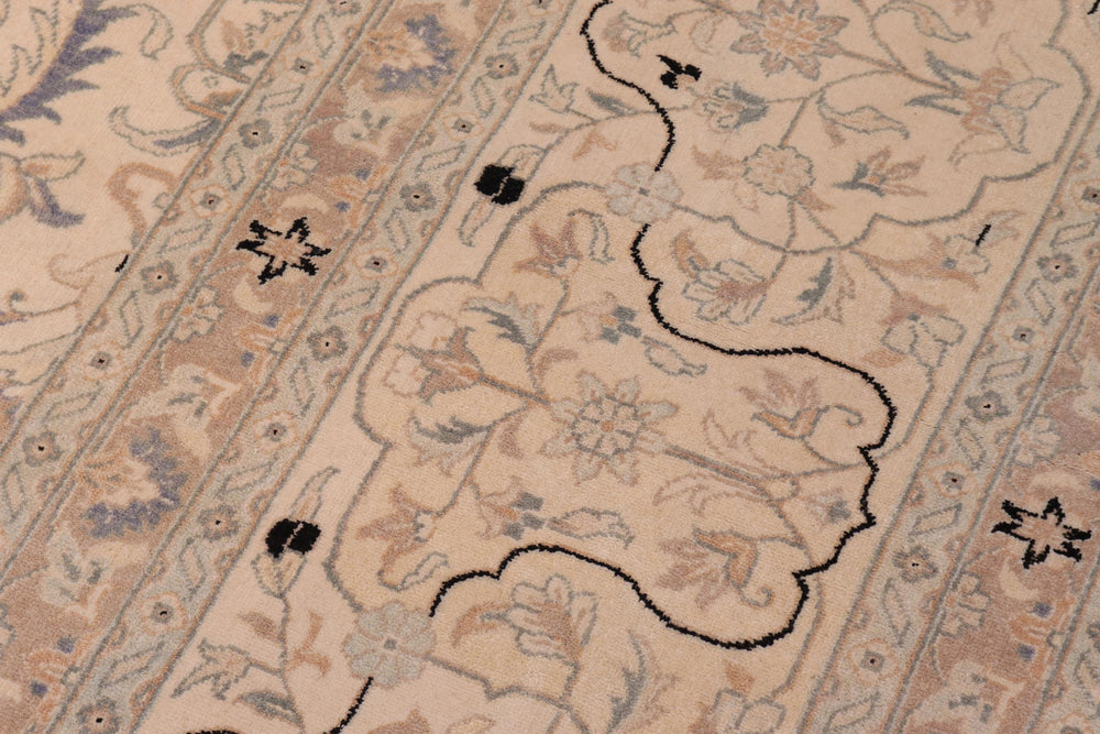 handmade Traditional Design Ivory Ivory Hand Knotted RECTANGLE 100% WOOL area rug 12' x 18'