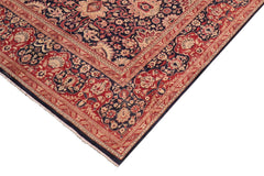 handmade Transitional Sultanabad Drk. Blue Red Hand Knotted RECTANGLE 100% WOOL area rug 8x10