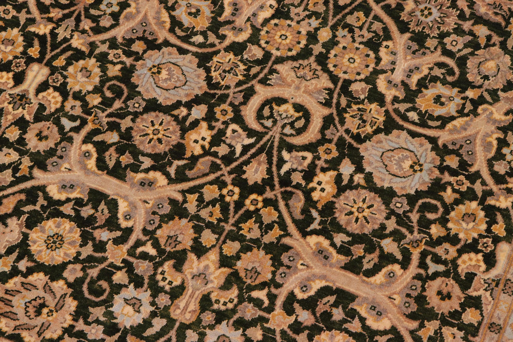 handmade Traditional Design Drk.green Lt. Gray Hand Knotted RECTANGLE 100% WOOL area rug 8' x 10'
