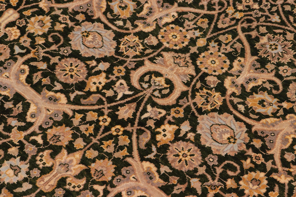 handmade Traditional Design Drk.green Lt. Gray Hand Knotted RECTANGLE 100% WOOL area rug 8' x 10'