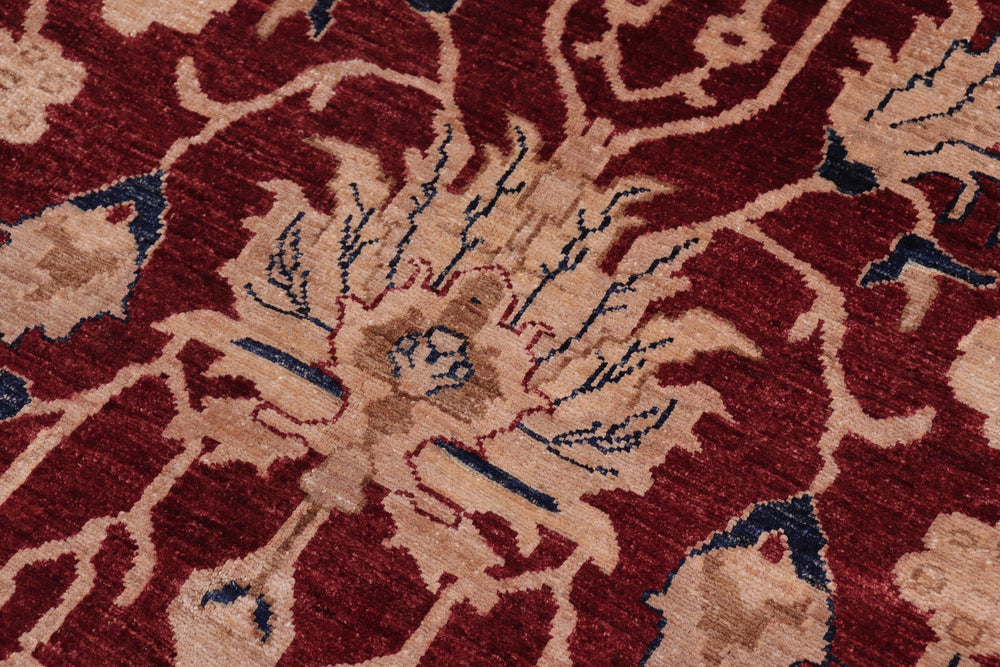 handmade Traditional Kafkaz Red Blue Hand Knotted RECTANGLE 100% WOOL area rug 9x12