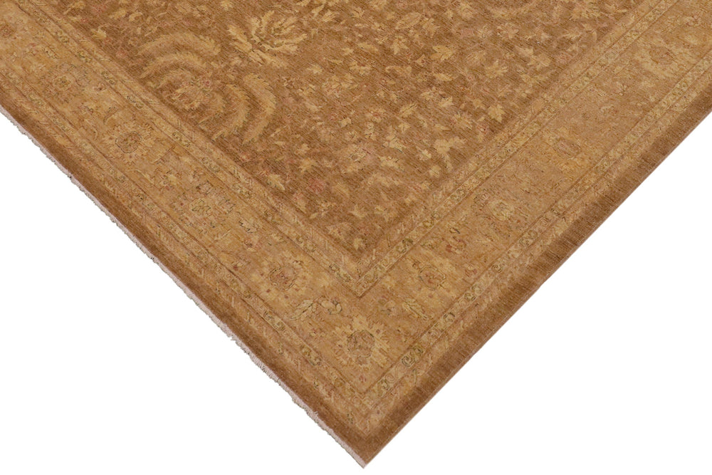 handmade Traditional Kafkaz Gold Tan Hand Knotted RECTANGLE 100% WOOL area rug 10x12