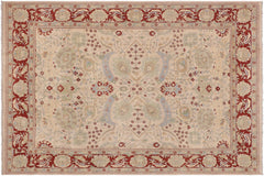 handmade Traditional Kafkaz Beige Rust Hand Knotted RECTANGLE 100% WOOL area rug 9x12
