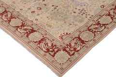 handmade Traditional Kafkaz Beige Rust Hand Knotted RECTANGLE 100% WOOL area rug 9x12