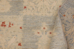 handmade Modern Kafkaz Lt. Blue Beige Hand Knotted RECTANGLE 100% WOOL area rug 9' x 12'