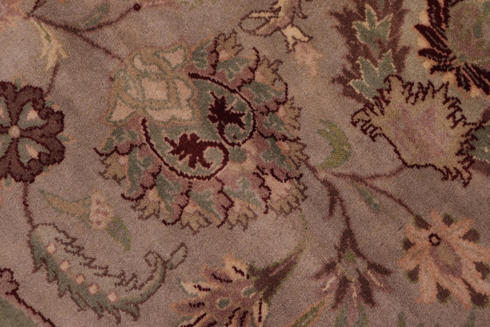 handmade Traditional Agra Lt. Green Lt. Green Hand Knotted RECTANGLE 100% WOOL area rug 9x12