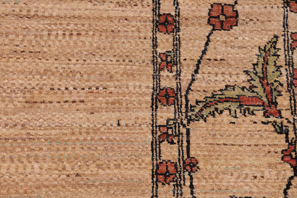 handmade Modern Gabbeh Beige Rust Hand Knotted RECTANGLE 100% WOOL area rug 6' x 9'