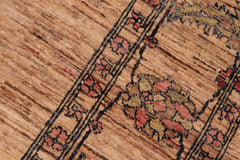 handmade Modern Gabbeh Beige Rust Hand Knotted RECTANGLE 100% WOOL area rug 6' x 8'