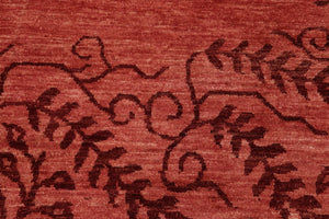 handmade Modern Kafkaz Red Red Hand Knotted RECTANGLE 100% WOOL area rug 6' x 8'