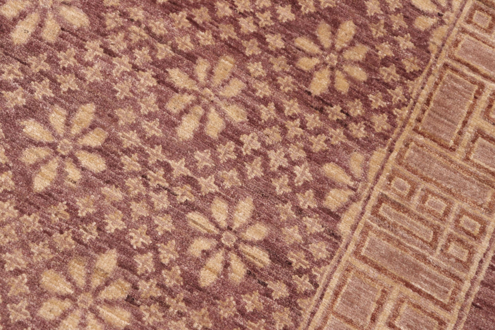 handmade Modern Kafkaz Red Gold Hand Knotted RECTANGLE 100% WOOL area rug 6' x 9'