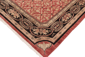 handmade Transitional Kafkaz Red Black Hand Knotted RECTANGLE 100% WOOL area rug 6' x 9'