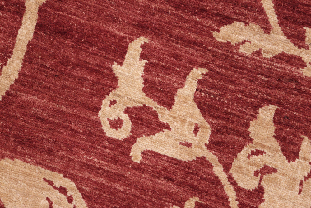 handmade Modern Kafkaz Red Gold Hand Knotted RECTANGLE 100% WOOL area rug 6' x 9'