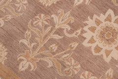 handmade Modern Kafkaz Brown Gold Hand Knotted RECTANGLE 100% WOOL area rug 6' x 9'