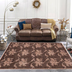 handmade Modern Kafkaz Brown Tan Hand Knotted RECTANGLE 100% WOOL area rug 6' x 9'