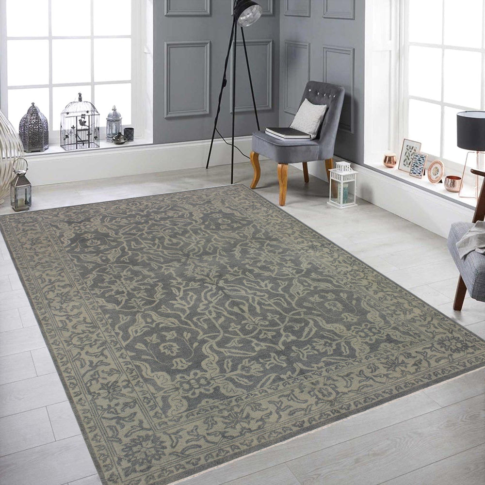 handmade Traditional Kafkaz Gray Green Hand Knotted RECTANGLE 100% WOOL area rug 8' x 11'
