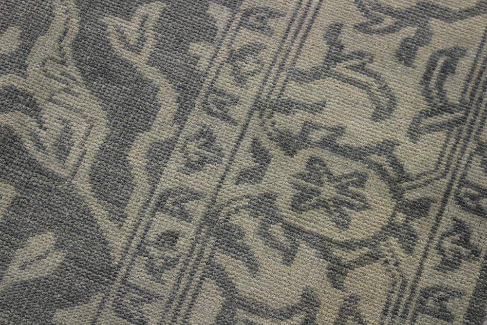 handmade Traditional Kafkaz Gray Green Hand Knotted RECTANGLE 100% WOOL area rug 8' x 11'