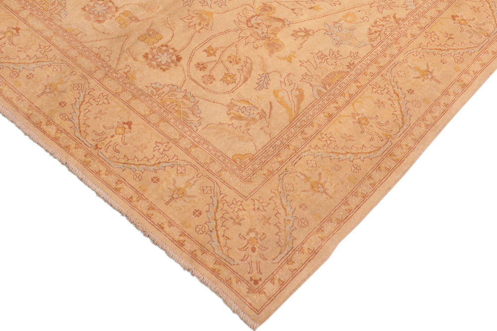 handmade Traditional Kafkaz Beige Tan Hand Knotted RECTANGLE 100% WOOL area rug 7x8