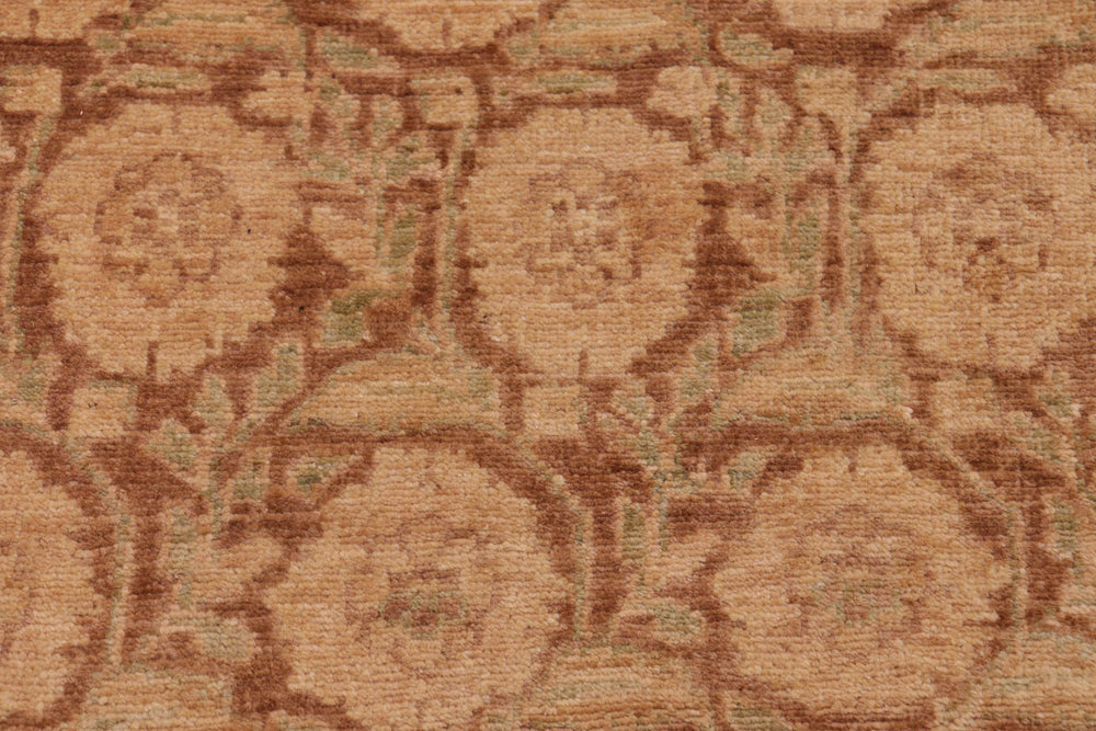 handmade Modern Kafkaz Brown Tan Hand Knotted RECTANGLE 100% WOOL area rug 6' x 8'