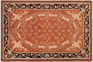 Bohemian Ziegler Yanira Rust/Black Wool Rug - 6'3'' x 8'10''