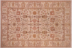 handmade Traditional Kafkaz Beige Lt.orange Hand Knotted RECTANGLE 100% WOOL area rug 6x9