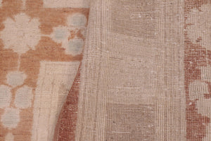 handmade Modern Kafkaz Rust Tan Hand Knotted RECTANGLE 100% WOOL area rug 6' x 9'