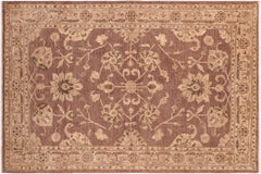 Bohemian Ziegler Carley Brown/Tan Hand Knotted Wool Rug - 6'2'' x 8'10''