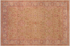 handmade Transitional Sultanabad Lt. Green Gray Hand Knotted RECTANGLE 100% WOOL area rug 6x9