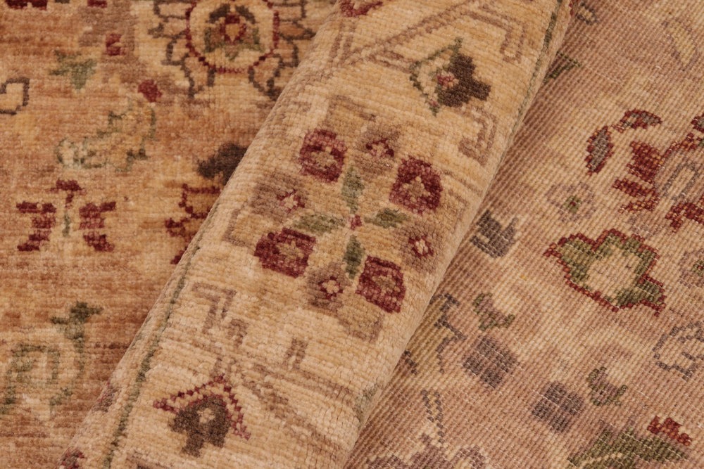 handmade Traditional Kafkaz Tan Beige Hand Knotted RECTANGLE 100% WOOL area rug 6x9