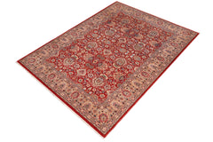handmade Transitional Lahore Rust Tan Hand Knotted RECTANGLE 100% WOOL area rug 6' x 9'